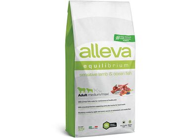 Alleva Equilibrium Sensitive Adult Medium&Maxi Lamb сухой корм для собак средних и крупных пород с чувствительным пищеварением с ягнёнком