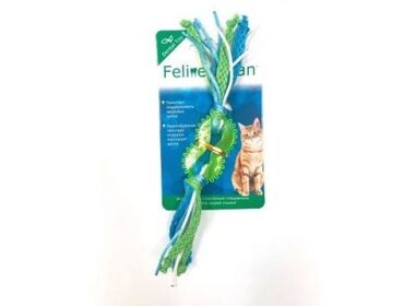 Feline Clean Dental игрушка для кошек Колечко прорезыватель с лентами