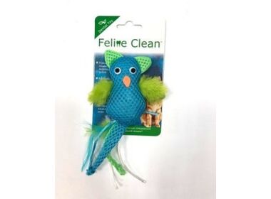 Feline Clean Dental игрушка для кошек Сова, хвост с перьями