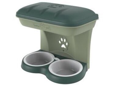BAMA PET миска для собак настенная двойная зеленая 1600 мл.