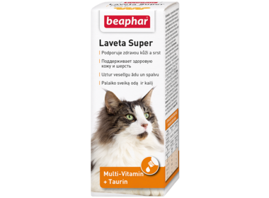 Beaphar Laveta Super витамины для кошек против выпадения волос, активной линьки