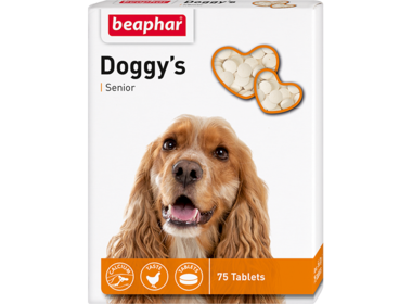 Beaphar Doggy’s Senior кормовая добавка для собак старше 7 лет с L-карнитином  (75 табл.)