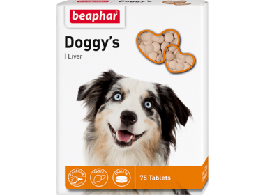 Beaphar Doggy’s Liver кормовая добавка для собак со вкусом печени (75 табл.)