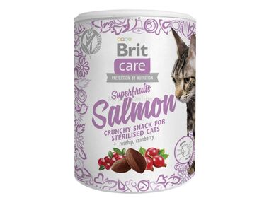 Brit Care Superfruits Salmon лакомство для стерилизованных кошек суперфрутс с лососем