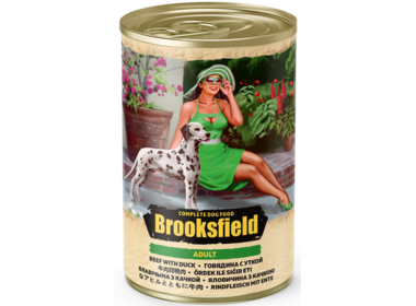 Brooksfield Adult all Breed Dog консервы для собак всех пород с говядиной уткой и рисом