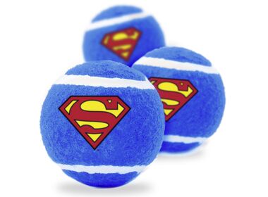 Buckle-Down Супермен игрушка для собак - теннисные мячики (3 шт. по 7 см.)