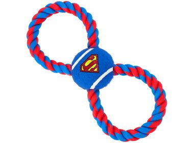 Buckle-Down Супермен игрушка для собак - грейфер мячик на верёвке (29 см.)