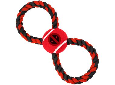 Buckle-Down Дэдпул  игрушка для собак - грейфер мячик на верёвке (29 см.)