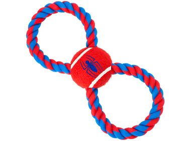 Buckle-Down Человек-паук игрушка для собак - грейфер мячик на верёвке (29 см.)	