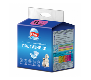 Cliny подгузники для кошек и собак весом 15-30 кг. размер XL