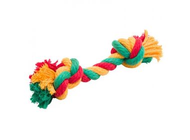 Doglike Dental Knot игрушка для собак - грейфер канатный 2 узла большой разноцветный (24 см.)