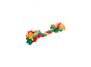Doglike Dental Knot игрушка для собак - грейфер канатный 2 узла малый разноцветный (19 см.)