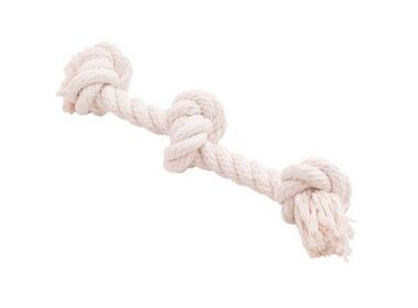 Doglike Dental Knot игрушка для собак - грейфер канатный 3 узла большой белый (33 см.)