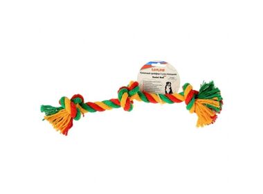 Doglike Dental Knot игрушка для собак - грейфер канатный 3 узла большой разноцветный (33 см.)