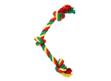 Doglike Dental Knot игрушка для собак - грейфер канатный 3 узла средний разноцветый (31 см.)	