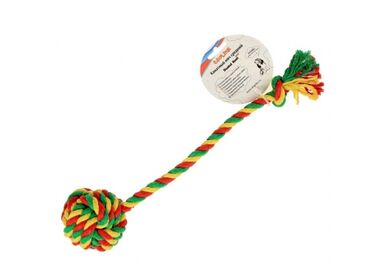 Doglike Dental Knot игрушка для собак - Мяч канатный средний разноцветный (35 см.)	