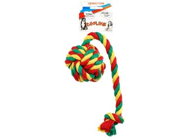 Doglike Dental Knot игрушка для собак - Мяч канатный малая разноцветный (33 см.)
