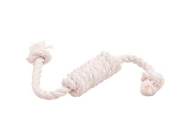 Doglike Dental Knot игрушка для собак - Сарделька канатная средняя белая (40 см.)
