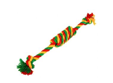 Doglike Dental Knot игрушка для собак - Сарделька канатная малая разноцветная (27 см.)
