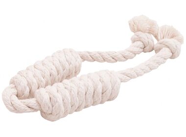 Doglike Dental Knot игрушка для собак - Сарделька канатная двойная большая белая (58 см.)	