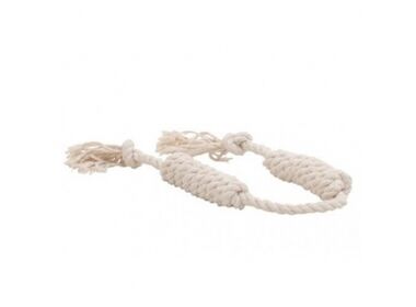Doglike Dental Knot игрушка для собак - Сарделька канатная двойная средняя белая (53 см.)