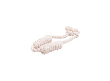 Doglike Dental Knot игрушка для собак - Сарделька канатная двойная малая белая (42 см.)