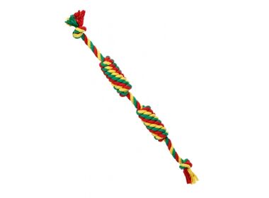 Doglike Dental Knot игрушка для собак - Сарделька канатная двойная малая разноцветная (42 см.)