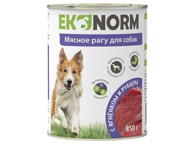 Ekonorm консервы для собак мясное рагу с ягненком и рубцом