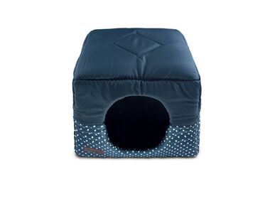 Freep Cube лежанка-домик для кошек и собак мелких пород сине-зеленая 40х40х40 см. 