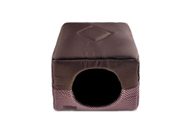 Freep Cube лежанка-домик для кошек и собак мелких пород коричнево-серая 40х40х40 см.