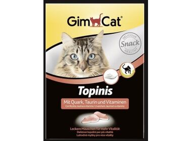 GIMCAT Topinis витаминизированное лакомство для кошек - Мышки с творогом, таурином и витаминами