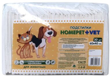 Homepet впитывающие гелевые пеленки для животных (60*40 см.)