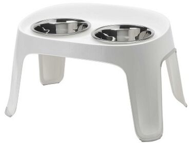 Moderna Skybar столик для мисок белый и 2 миски по 1.8 л в комплекте