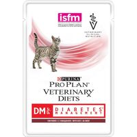 Purina Pro Plan Veterinary Diets Diabetes Management (DM) паучи для кошек - лечение сахарного диабета с говядиной