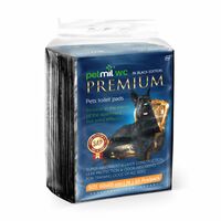 Petmil Black Edition впитывающая пеленка-туалет для домашних животных с суперабсорбентом чёрная (60*60 см.)