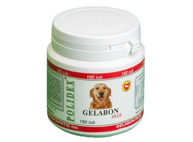 Polidex Gelabon plus витамины для щенков и собак мелких и средних пород для поддержания здоровья связок и суставов