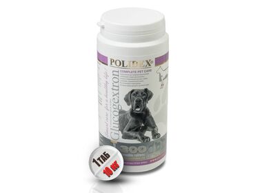 Polidex Glucogextron plus витамины для щенков и собак крупных пород для поддержания здоровья хрящей