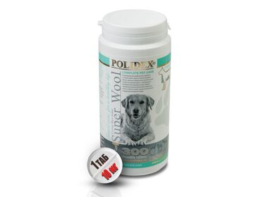 Polidex Super Wool plus витамины для щенков и собак крупных пород для поддержания красоты и здоровья шерсти