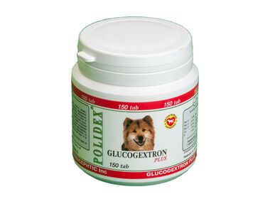 Polidex Glucogextron plus витамины для щенков и собак мелких и средних пород для поддержания здоровья хрящей