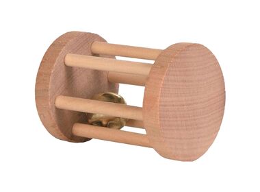 Trixie игрушка для грызунов деревянный барабан с колокольчиком (7 см.)