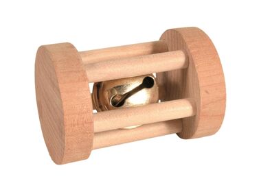 Trixie игрушка для грызунов деревянный барабан с колокольчиком малый (5 см.)