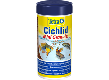 Tetra Cichlid Mini Granules корм для всех видов цихлид и других крупных декоративных рыб в гранулах