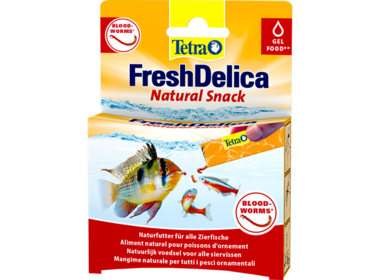 Tetra FreshDelica Bloodworms лакомство для всех видов декоративных рыб - мотыль в желе