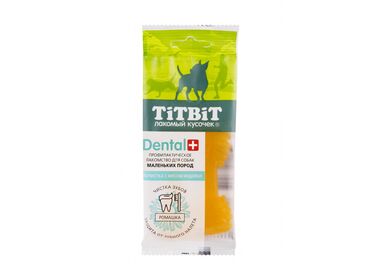 Titbit лакомство для собак маленьких пород зубочистка с мясом индейки Дентал+