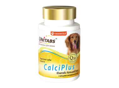Unitabs CalciPlus  витаминно-минеральный комплекс для собак для укрепления зубов и костей