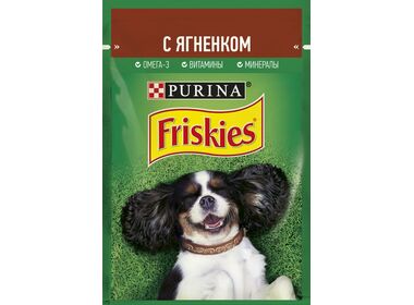 Friskies паучи для собак кусочки с ягненком в соусе
