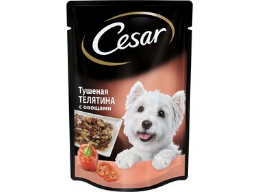 Cesar паучи для собак тушеная телятина с овощами