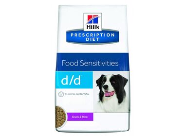 Hill's PD D/D сухой корм для собак при пищевой непереносимости и аллергии с уткой и рисом 