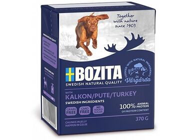 Bozita консервы для собак кусочки в желе с индейкой