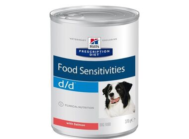 Hill's PD D/D консервы для собак при пищевой непереносимости и аллергии с лососем